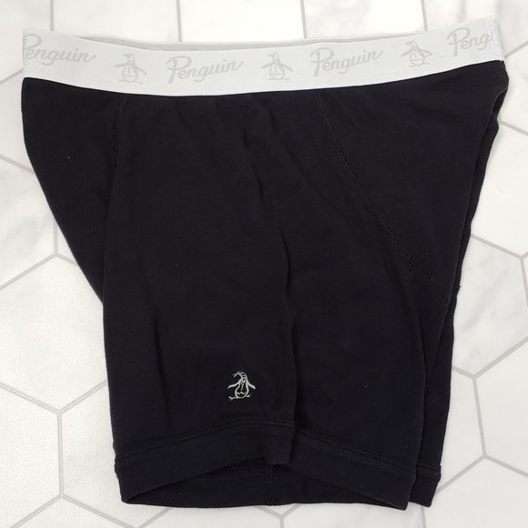 Good Used Condition Men's Penguin Boxer Briefs Black Size Medium - Picture 2 of 9